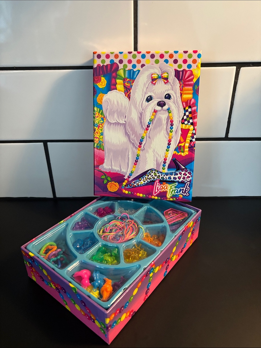 Vintage 90’s Lisa Frank Princess Pearls Bead Mania Craft Kit COMPLETE
